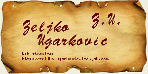 Željko Ugarković vizit kartica